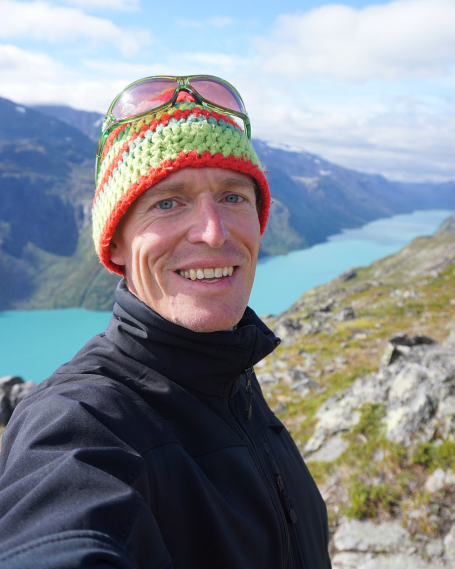 Dirk Langer with colorful hat