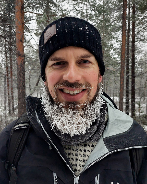 Henrik Hoffmann with frozen beart