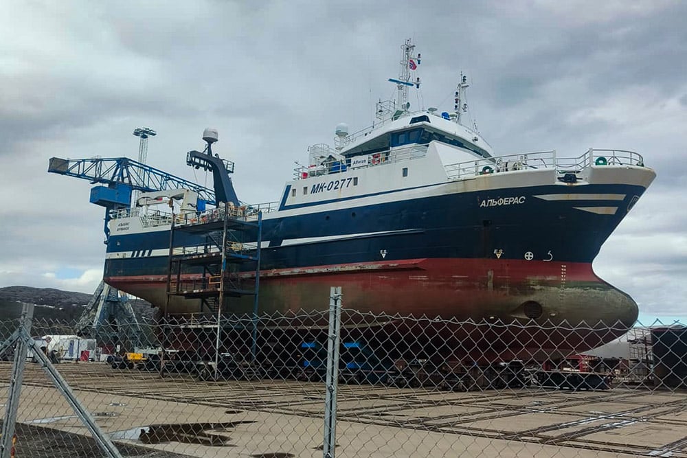 Russian ship in Kirkenes habor