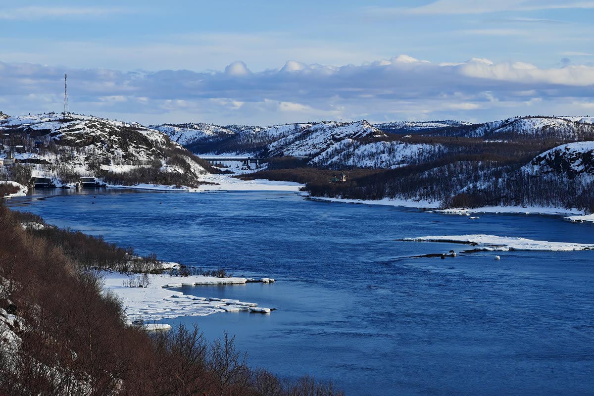 View on Russian orthodox church at the Pasvik river