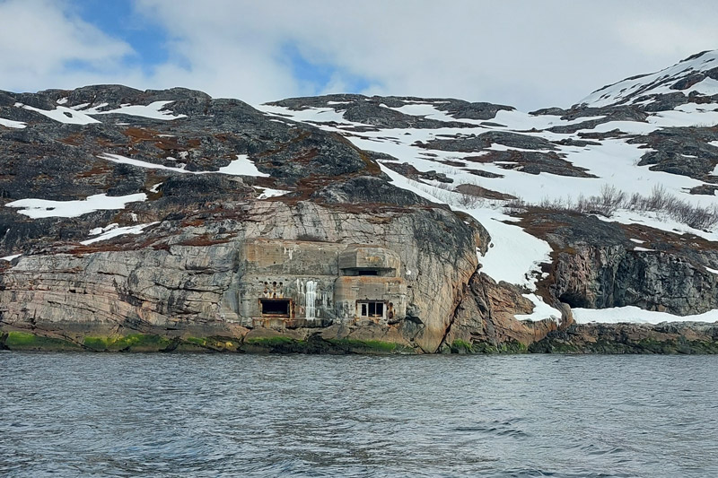 View on WWII Torpedo Battery at Fjord