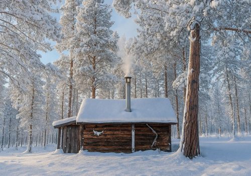 Arctic sauna in winter in Northern Norway - kirkenes tours