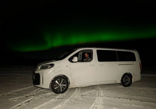 Watching Northern Lights by Toyota Minivan